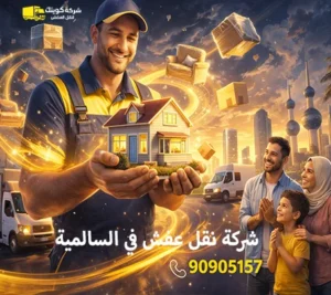 شركة كويتك لنقل العفش أفضل شركة نقل عفش في السالمية مع الفك والتركيب والتغليف أرخص شركة نقل أثاث في السالمية